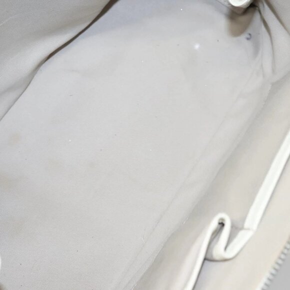 BURBERRY Nova Check Hand Bag Canvas Beige White Auth EC813 - Picture 12 of 16